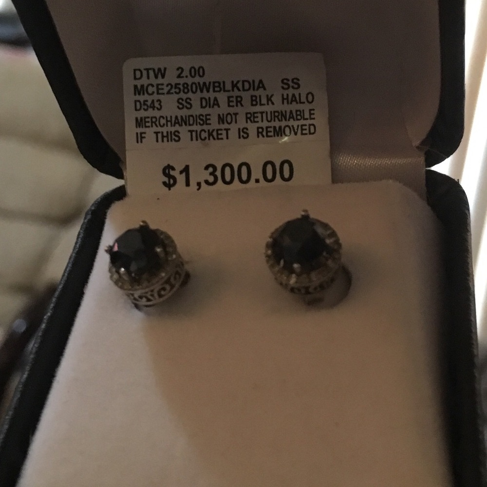 2 ct Black Diamond Earrings